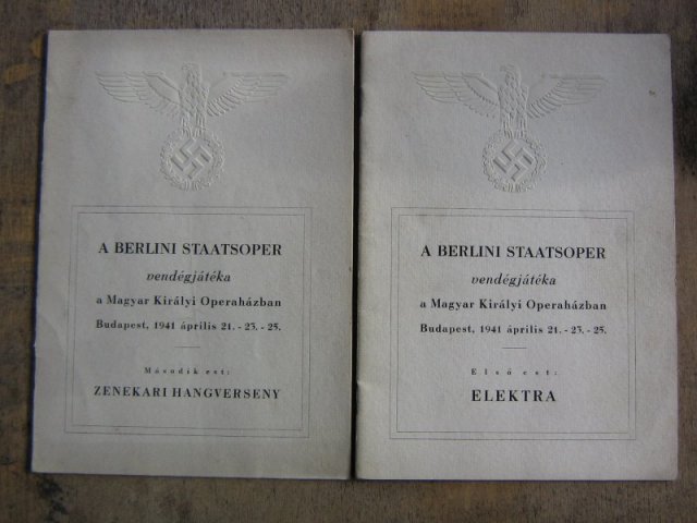 Operaházi meghívók 1941